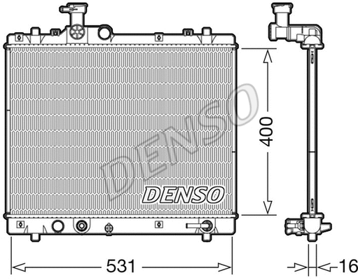 Radiator, engine cooling (DRM47035)