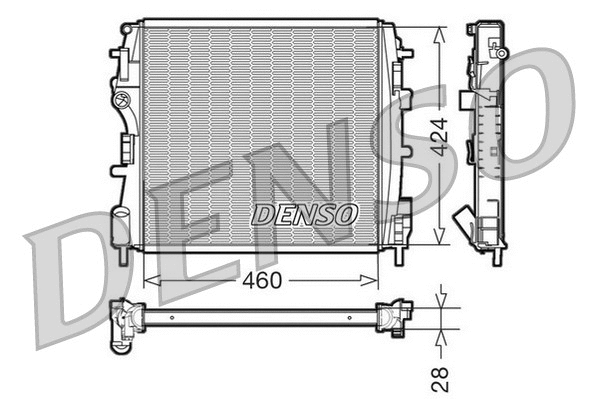 Radiator, engine cooling (DRM23019)