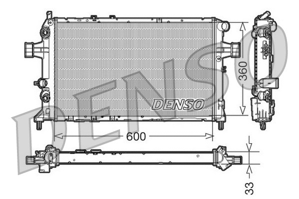 Radiator, engine cooling (DRM20017)