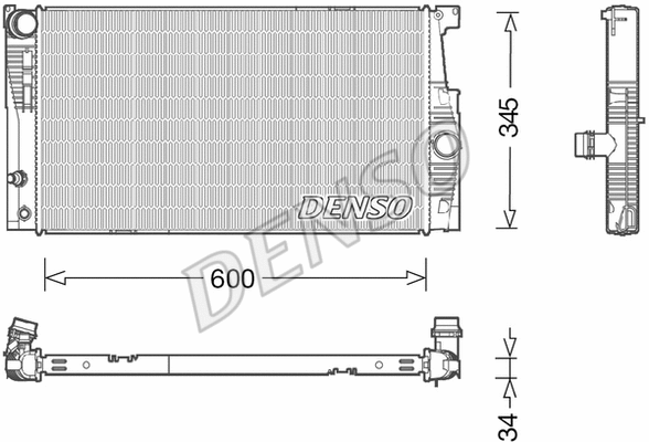 Radiator, engine cooling (DRM05005)
