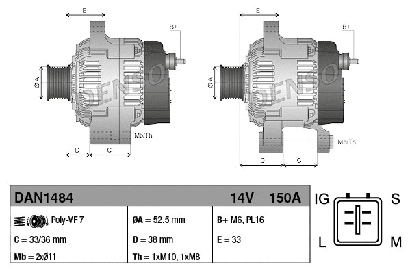 Alternator (DAN1484)