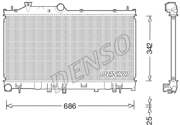 Radiator, engine cooling (DRM36022)