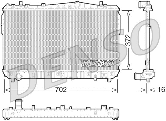 Radiator, engine cooling (DRM08004)