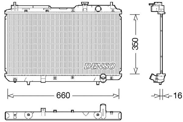 Radiator, engine cooling (DRM40034)