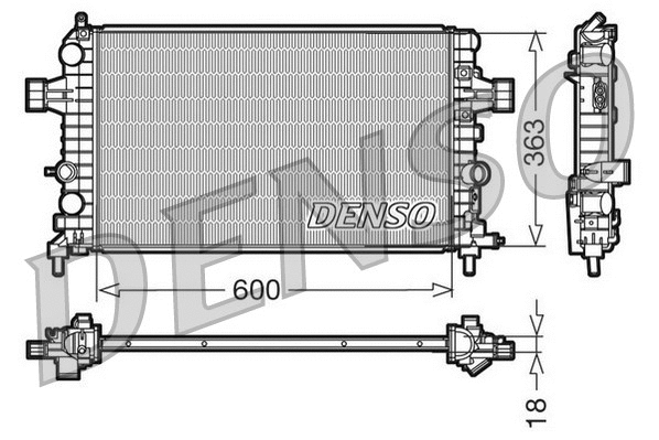 Radiator, engine cooling (DRM20103)