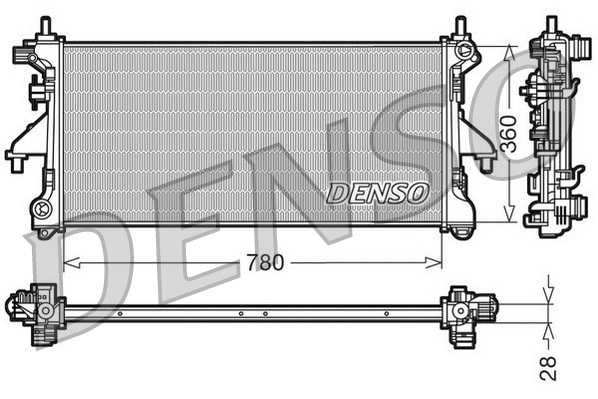 Radiator, engine cooling (DRM21101)