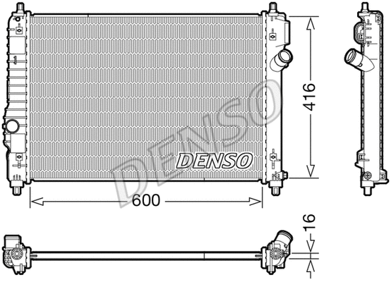 Radiator, engine cooling (DRM15015)