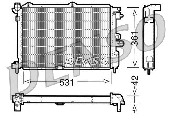 Radiator, engine cooling (DRM20025)