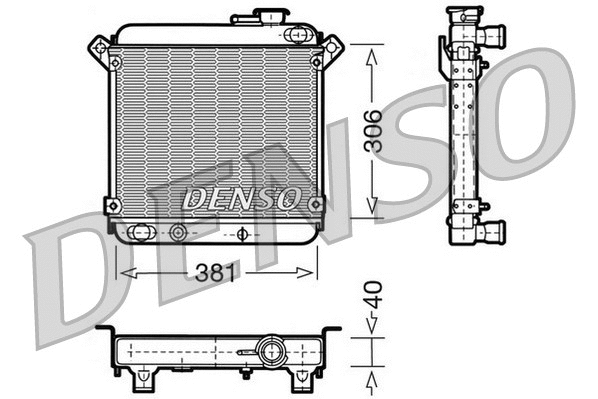 Radiator, engine cooling (DRM09004)