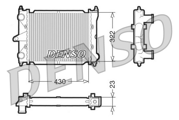 Radiator, engine cooling (DRM32033)