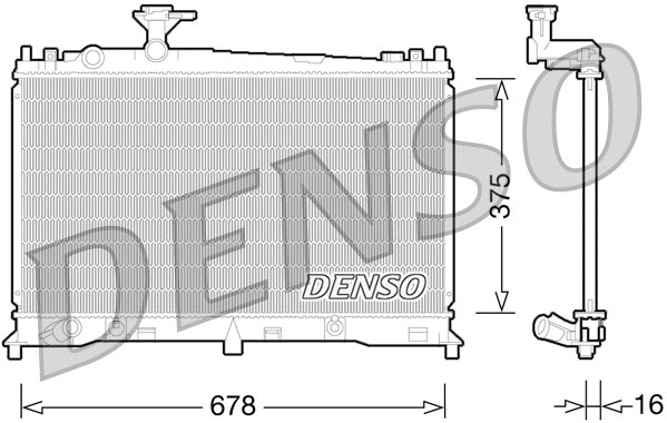 Radiator, engine cooling (DRM44027)