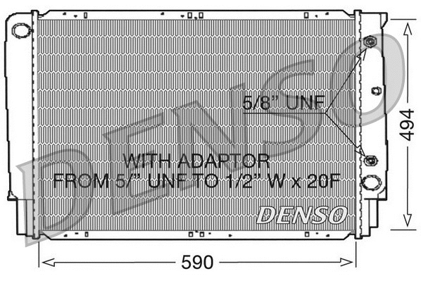 Radiator, engine cooling (DRM33054)