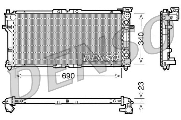 Radiator, engine cooling (DRM44004)