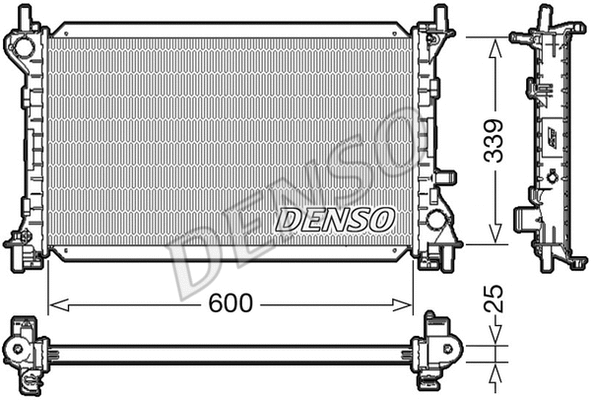 Radiator, engine cooling (DRM10002)
