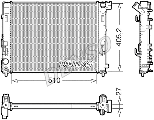 Radiator, engine cooling (DRM46076)