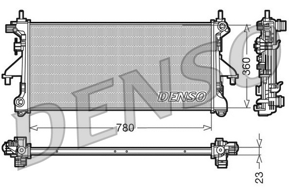 Radiator, engine cooling (DRM21100)