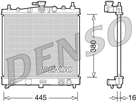 Radiator, engine cooling (DRM46036)