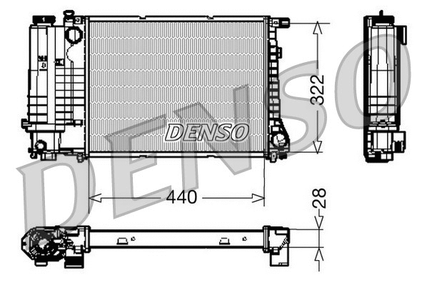 Radiator, engine cooling (DRM05042)