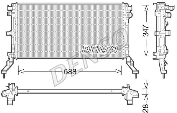 Radiator, engine cooling (DRM23039)
