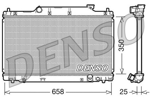 Radiator, engine cooling (DRM40007)