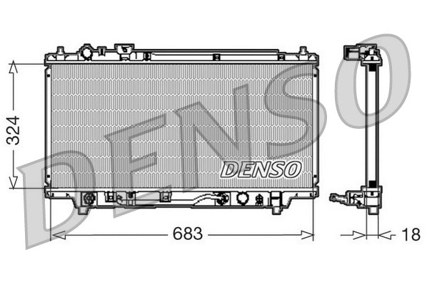 Radiator, engine cooling (DRM44001)