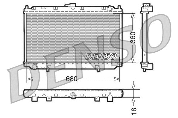 Radiator, engine cooling (DRM46011)