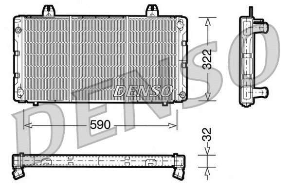 Radiator, engine cooling (DRM25002)