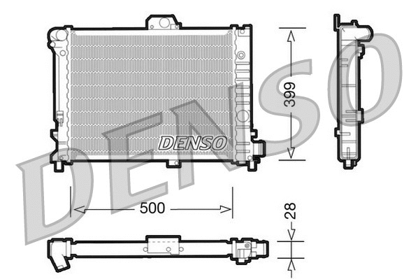 Radiator, engine cooling (DRM25005)