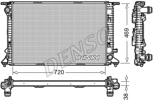 Radiator, engine cooling (DRM02024)