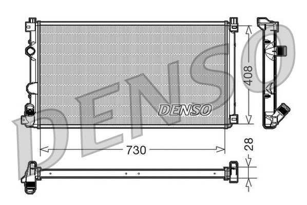 Radiator, engine cooling (DRM23092)