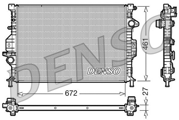 Radiator, engine cooling (DRM10069)
