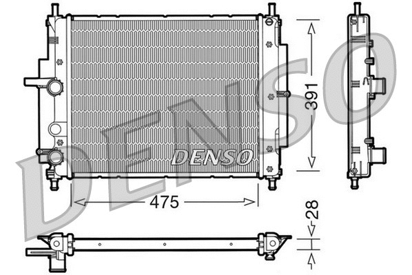 Radiator, engine cooling (DRM09036)
