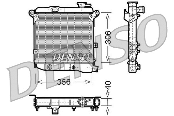 Radiator, engine cooling (DRM09002)