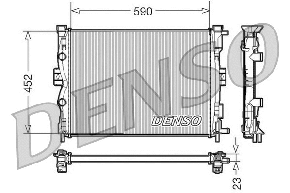 Radiator, engine cooling (DRM23055)