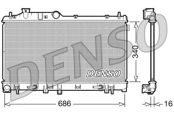 Radiator, engine cooling (DRM36008)