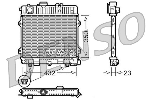 Radiator, engine cooling (DRM05028)
