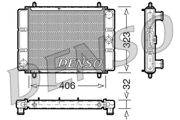 Radiator, engine cooling (DRM03001)