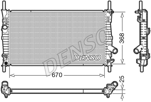 Radiator, engine cooling (DRM10004)