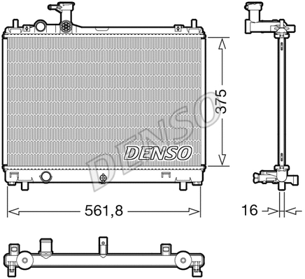 Radiator, engine cooling (DRM47044)