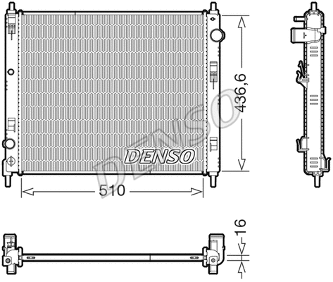Radiator, engine cooling (DRM46078)