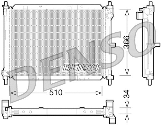 Radiator, engine cooling (DRM46038)