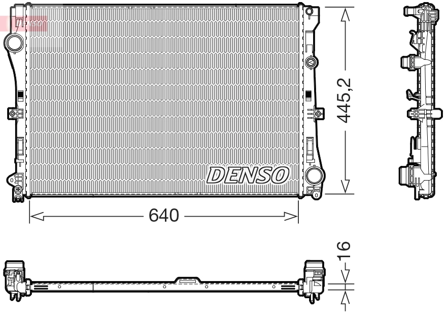 Radiator, engine cooling (DRM17118)