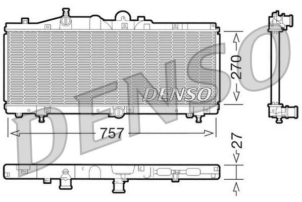 Radiator, engine cooling (DRM09011)