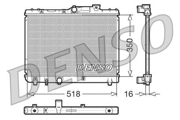 Radiator, engine cooling (DRM50029)