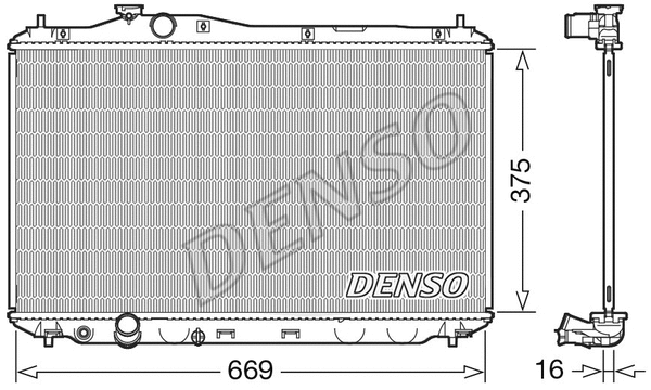 Radiator, engine cooling (DRM40042)