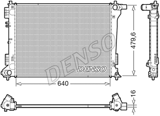 Radiator, engine cooling (DRM41019)