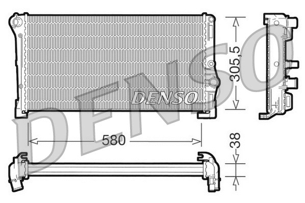 Radiator, engine cooling (DRM13010)