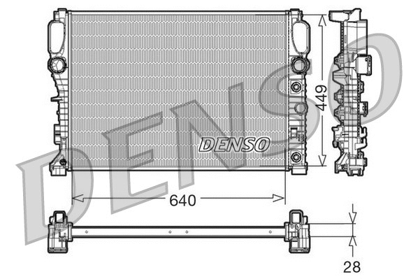 Radiator, engine cooling (DRM17091)