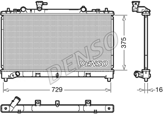 Radiator, engine cooling (DRM44038)