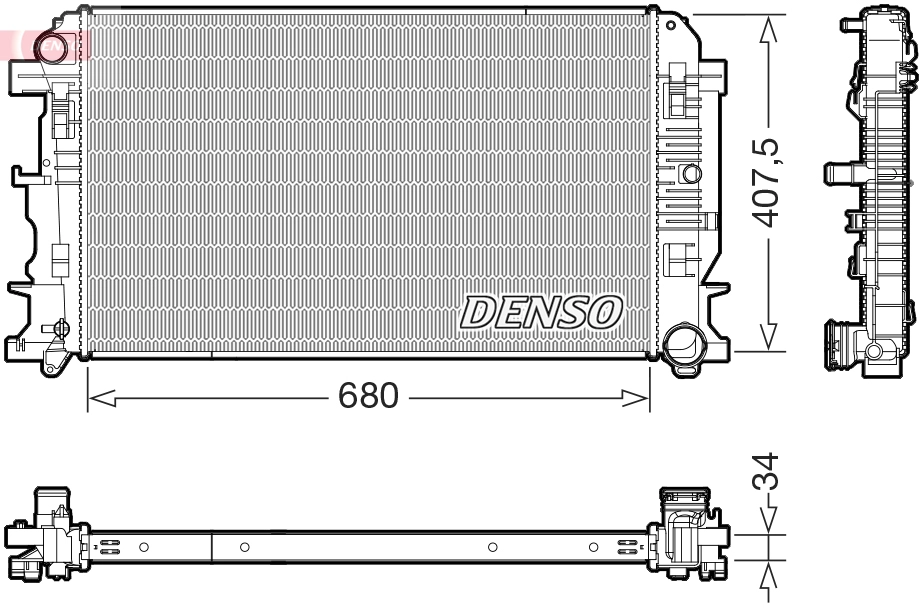 Radiator, engine cooling (DRM17117)